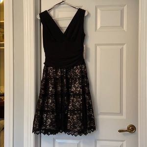 Black lace formal dress- petite